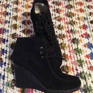Black Lace Up Michael Kors Wedges Size 8.5